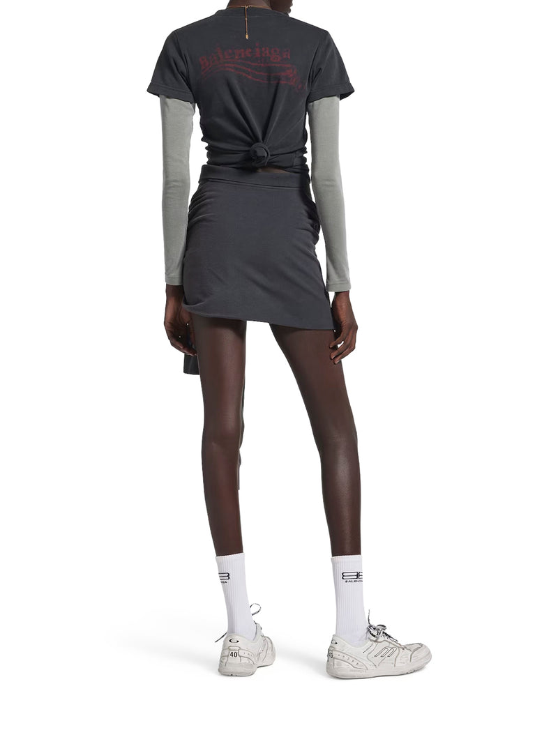 WASHED CRAYON POLITICAL DOUBLE-SLEEVED T-SHIRT