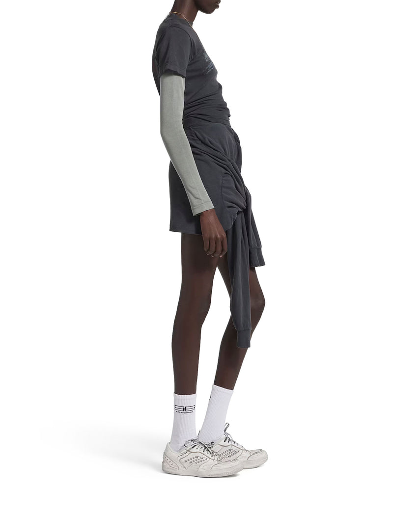 WASHED CRAYON POLITICAL DOUBLE-SLEEVED T-SHIRT