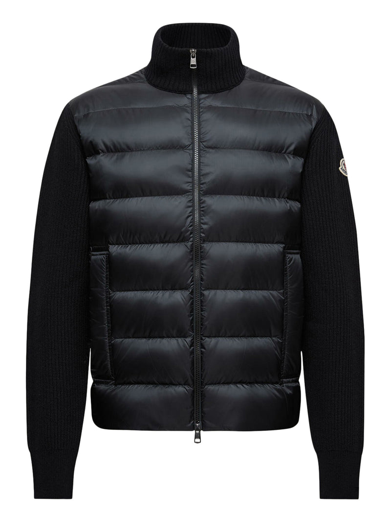 WOOL AND CASHMERE PADDED CARDIGAN WITH ZIP