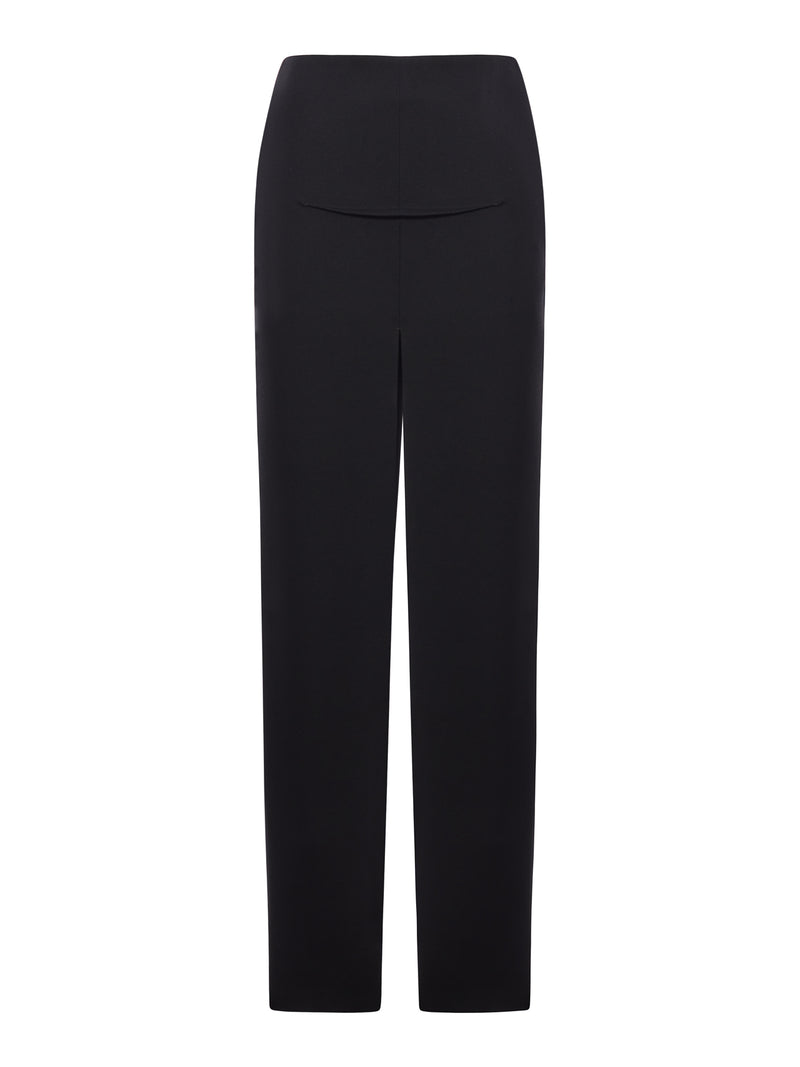 LONG SLICED WOOL SKIRT