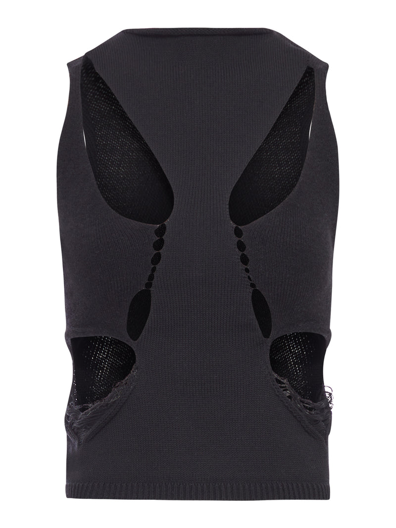 TANJA BLACK WOOL TOP