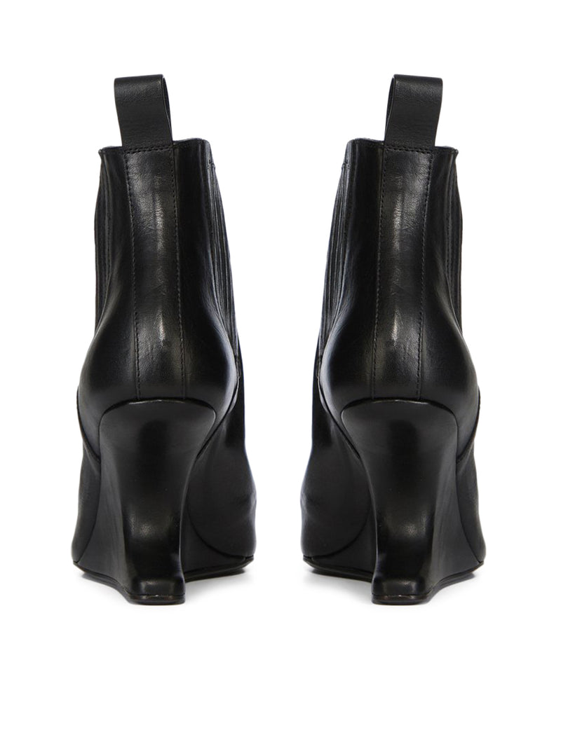 ANKLE TACO LEATHER BOOTS