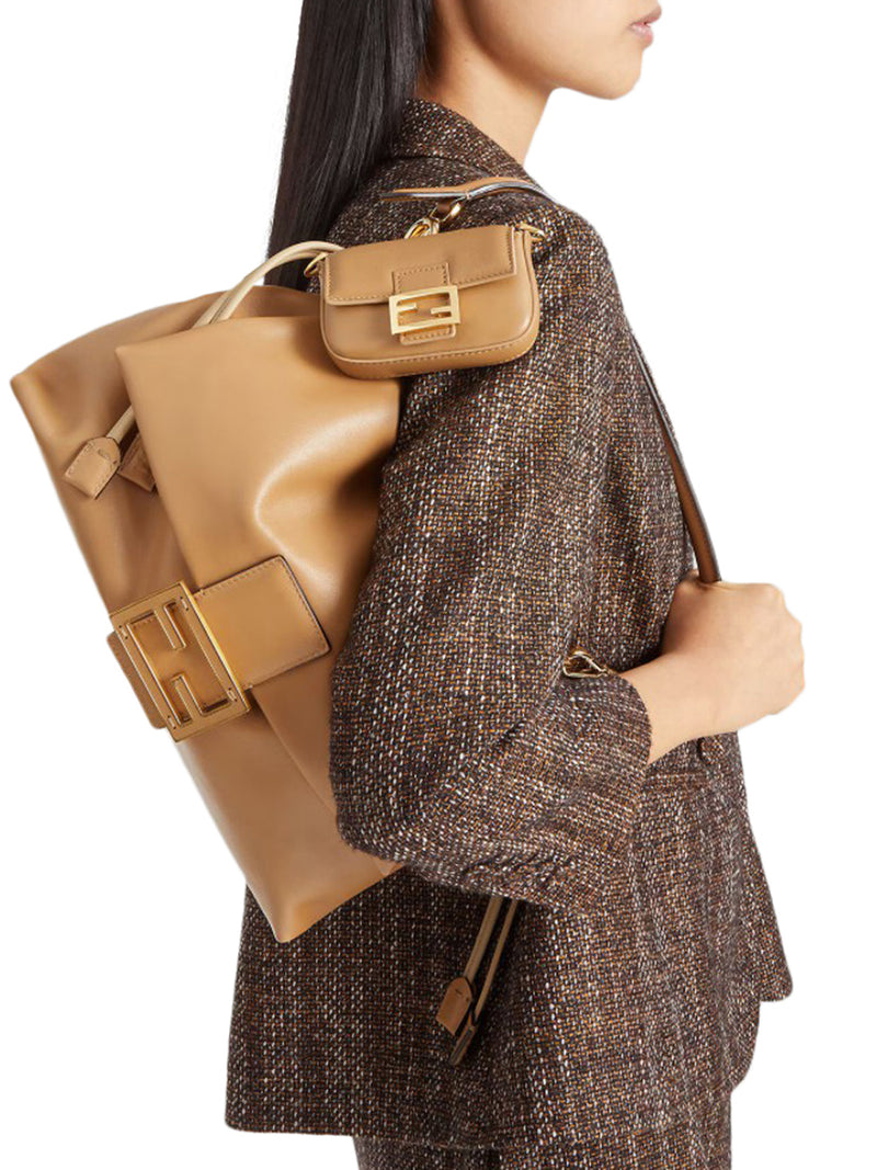 NANO BAGUETTE CHARM IN BEIGE NAPPA