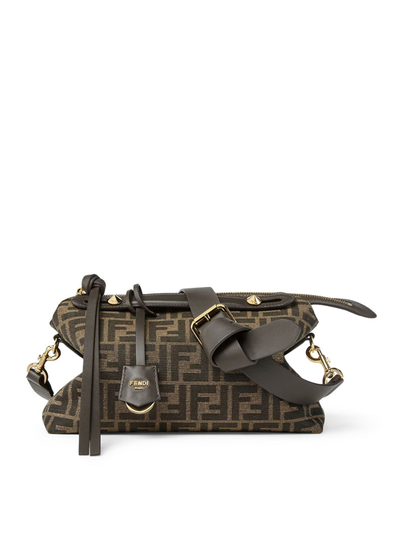 BY THE WAY SOFT MEDIUM BAG IN BROWN FF JACQUARD FABRIC