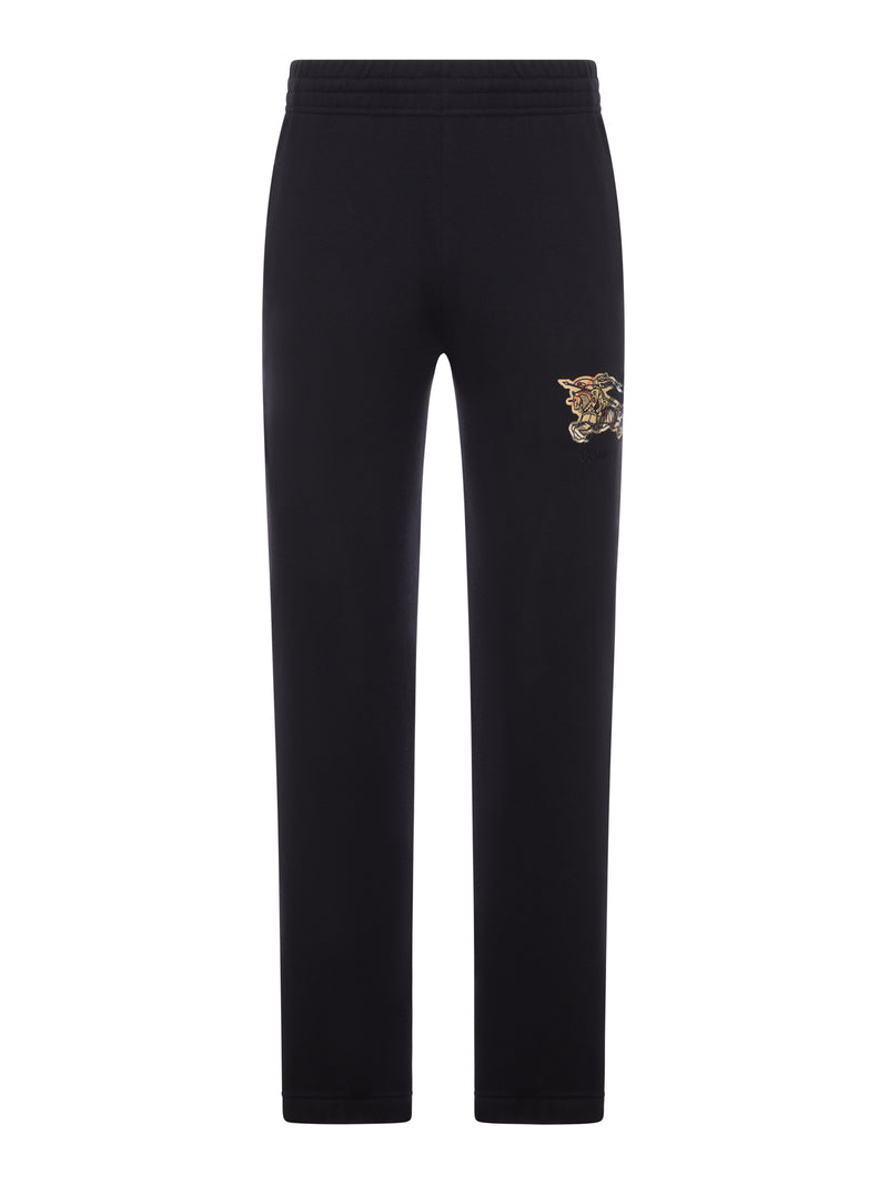 COTTON JOGGING PANTS WITH EKD CHECK