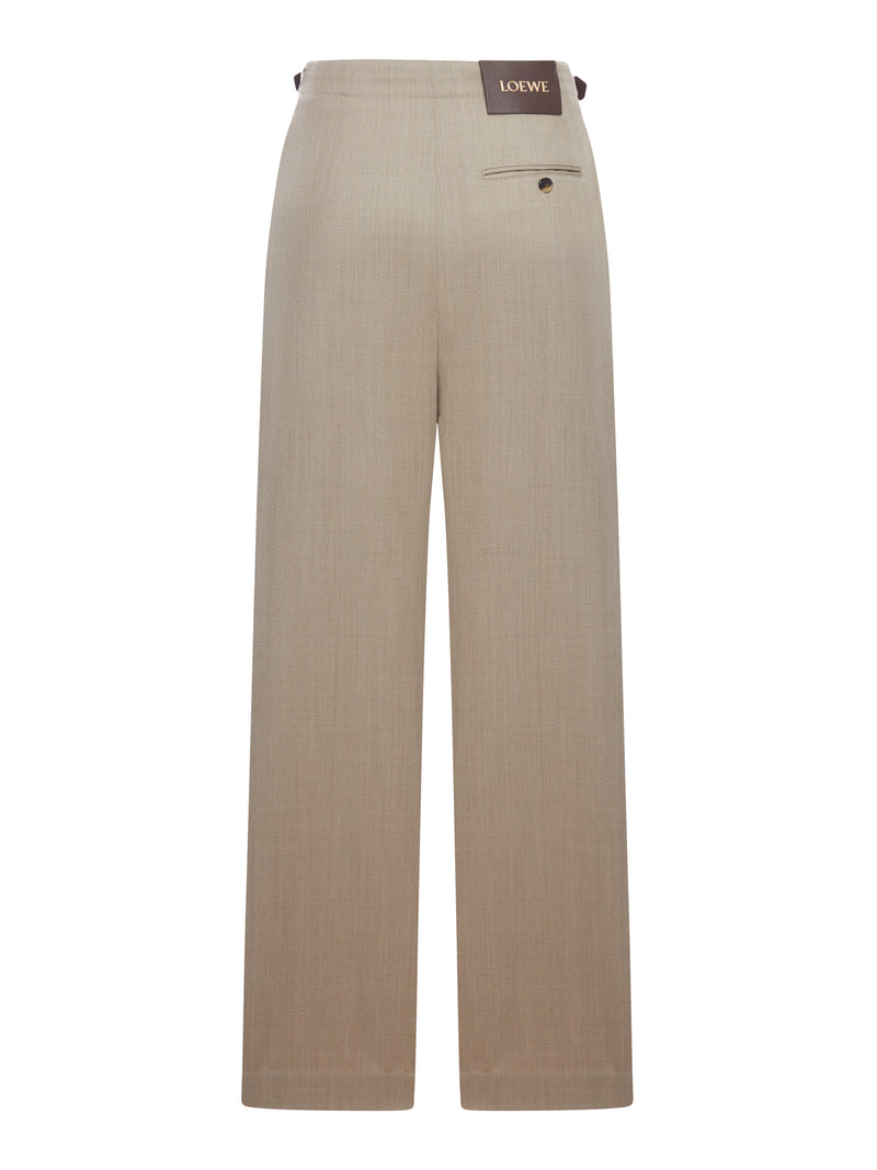 TAILORED WOOL TROUSERS WITH BELT