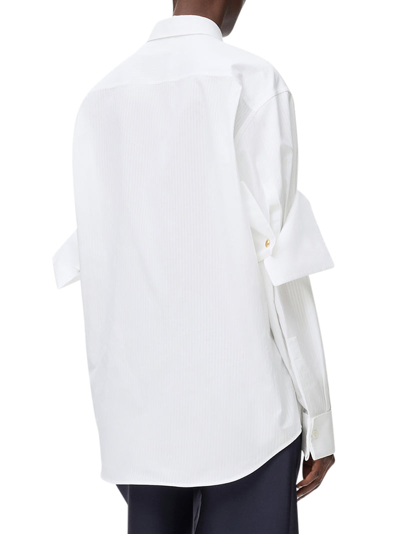 COTTON SHIRT WITH DOUBLE-LAYER SLEEVES