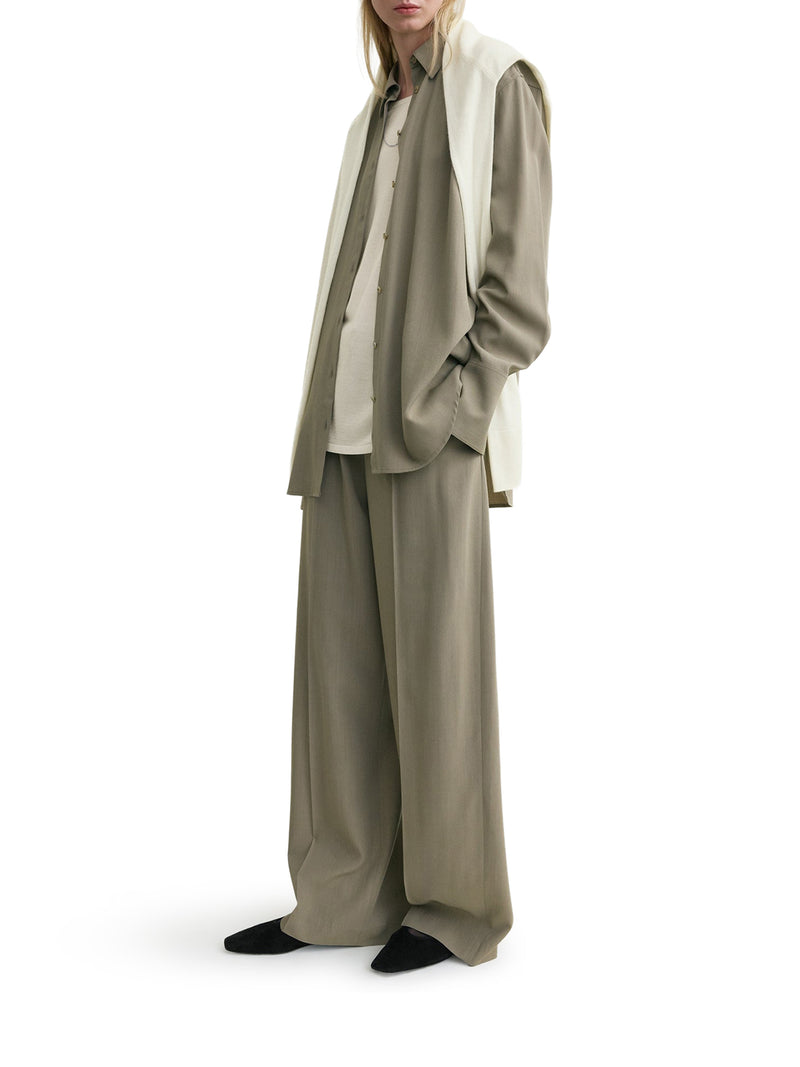 CLASSIC WOOL BLEND TUXEDO SHIRT