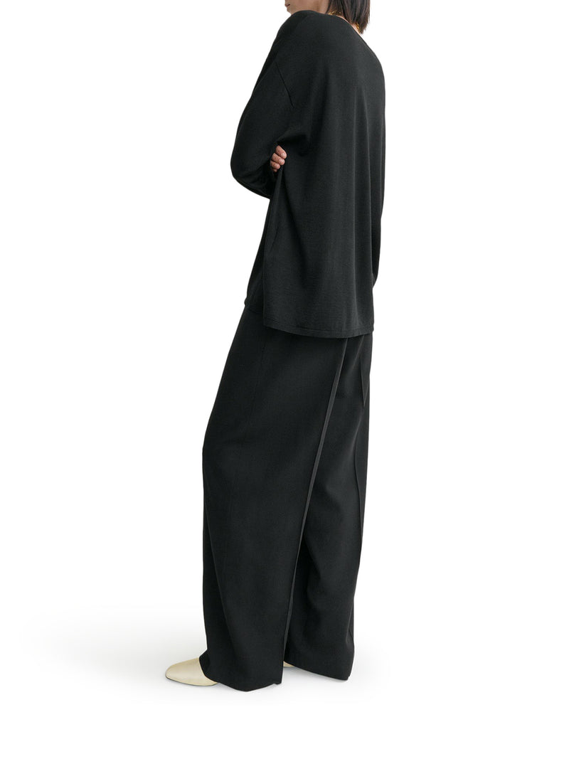 LONGLINE WOOL BLEND SWEATER