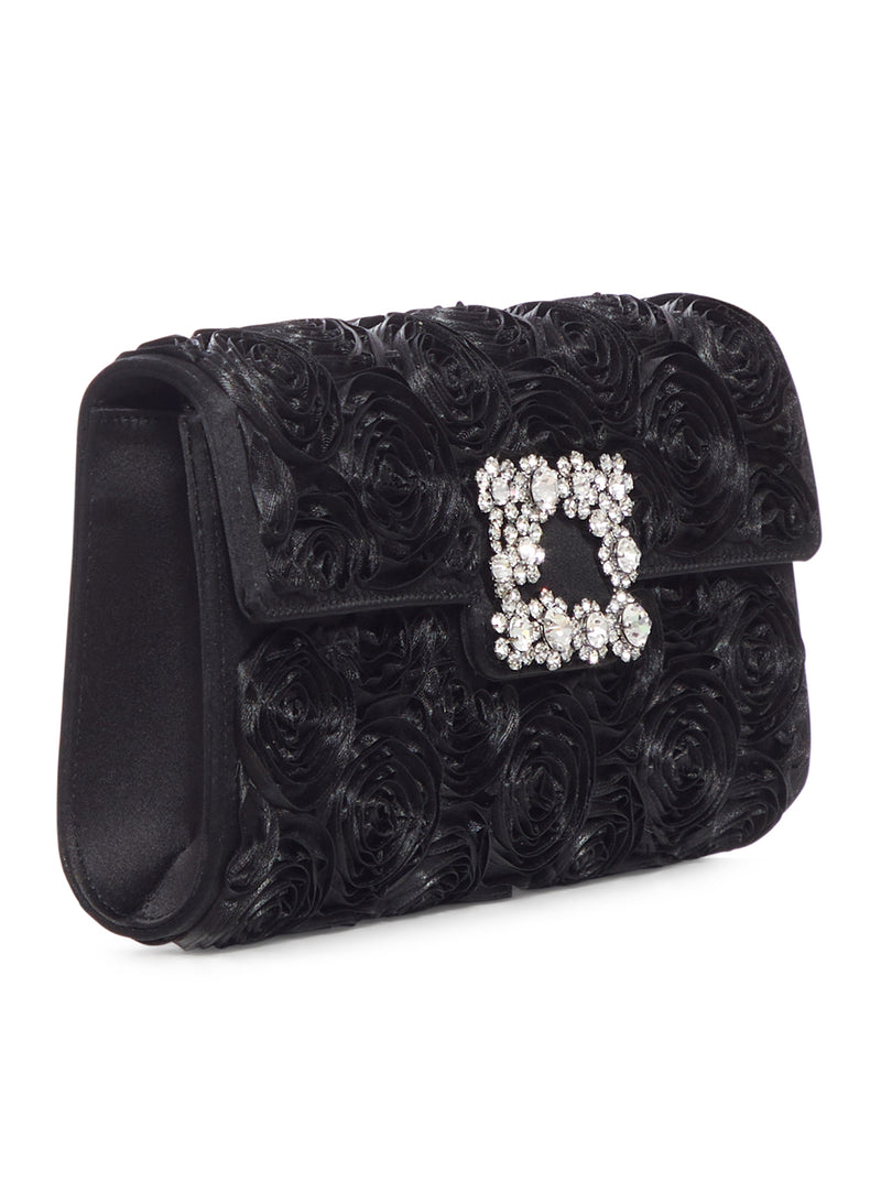ENVELOPE FLAP FLOWER BUCKLE CLUTCH