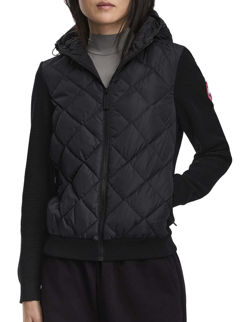 HYBRIDGE® QUILTED KNIT HOODED JACKET