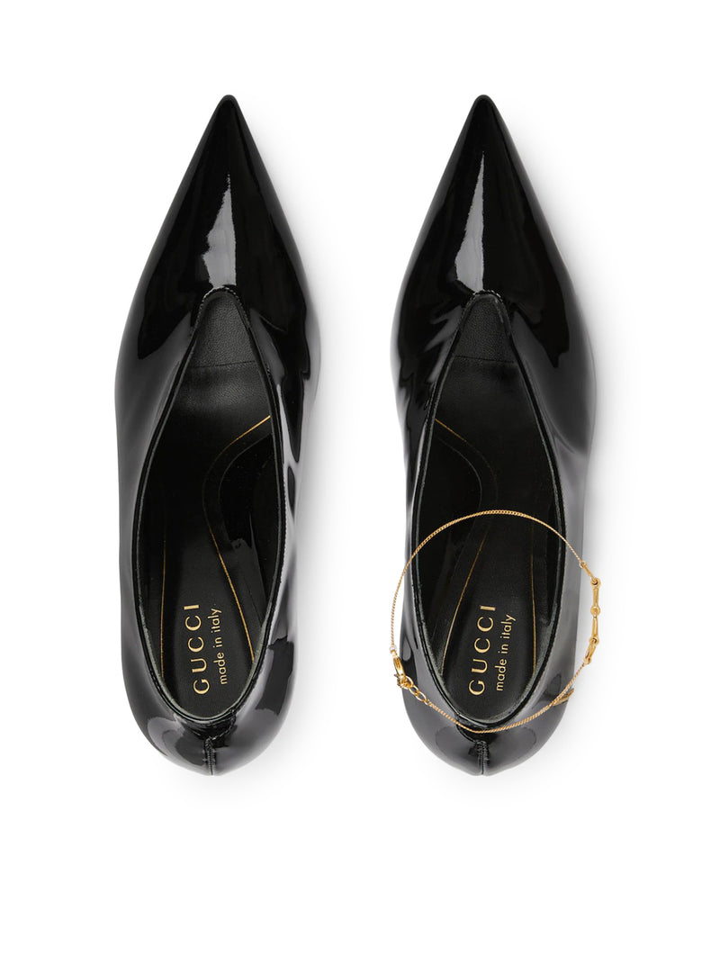 97 PATENT LEATHER SABOT WITH HEEL