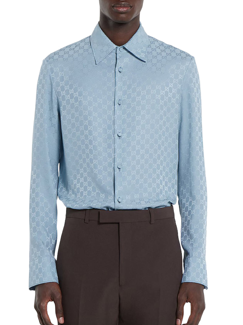GG JACQUARD SILK SHIRT