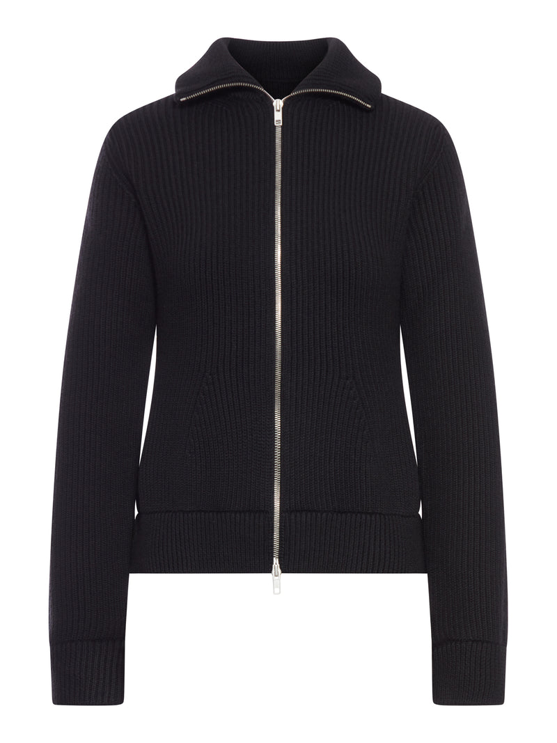 WOOL ZIP-UP CARDIGAN