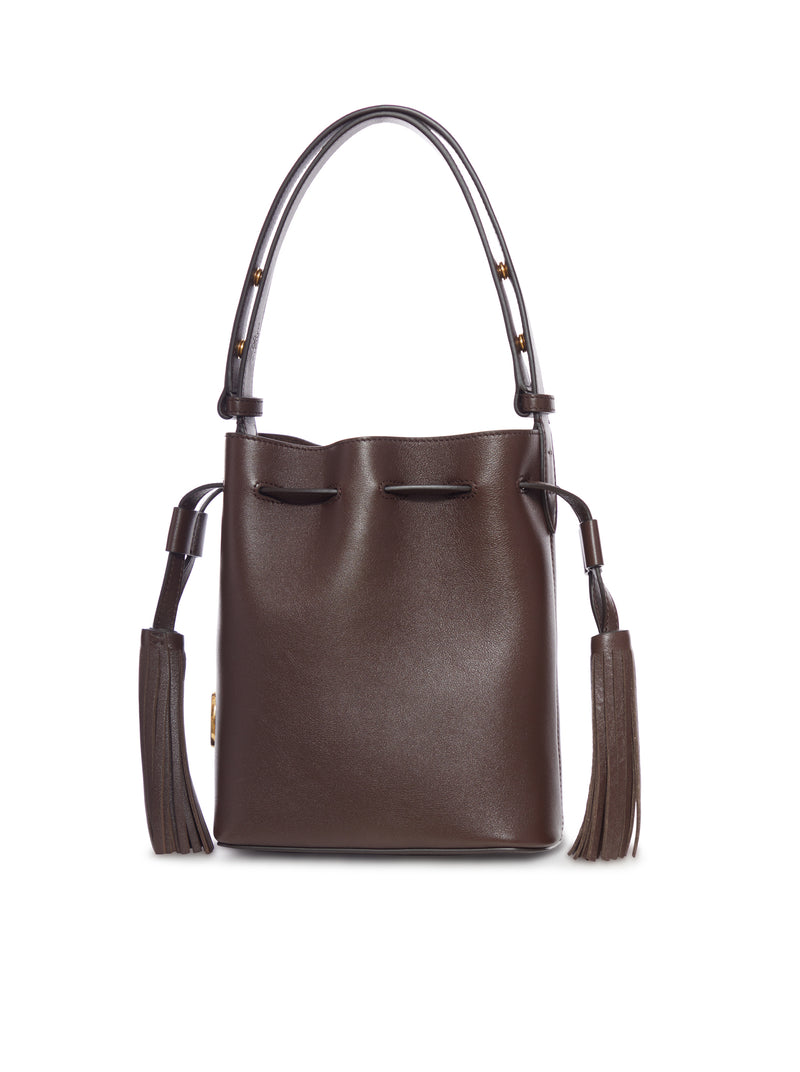 SMALL LEATHER BUCKET BAG