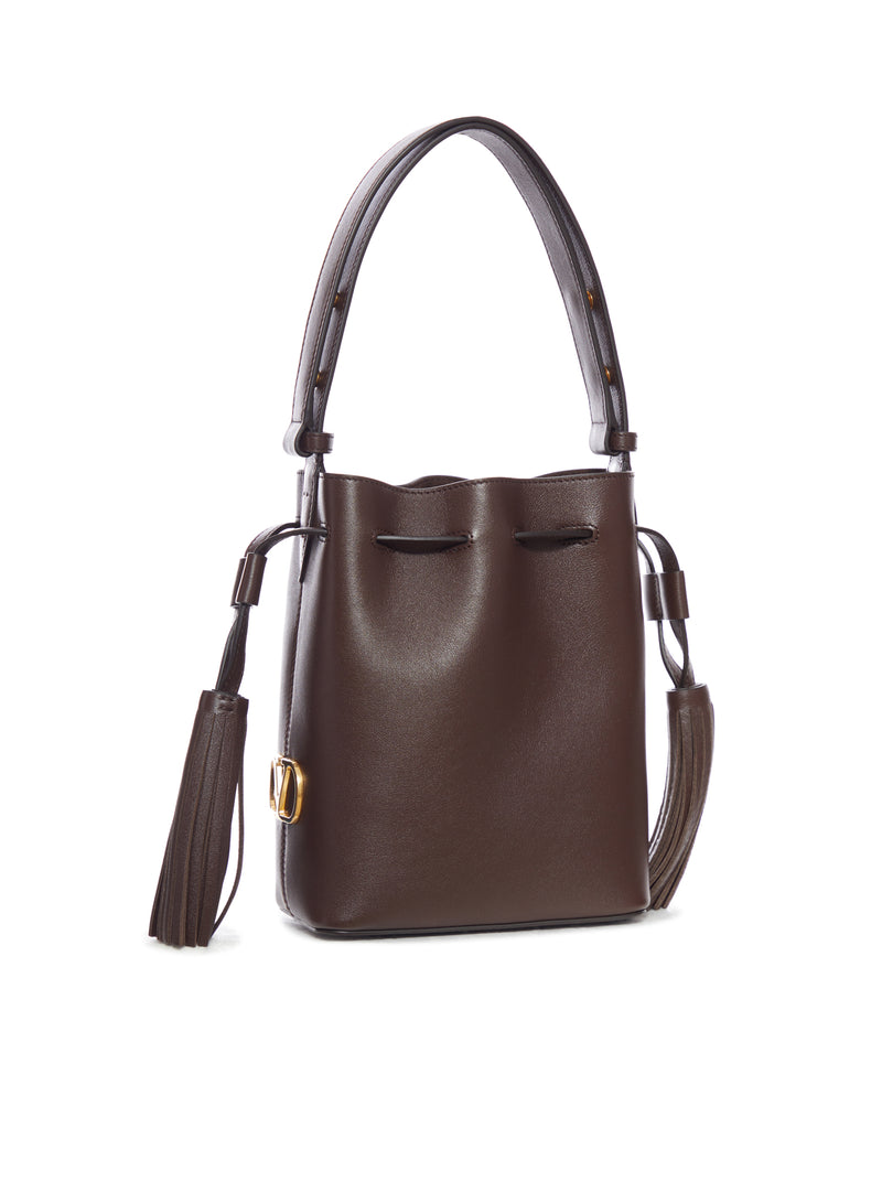 SMALL LEATHER BUCKET BAG