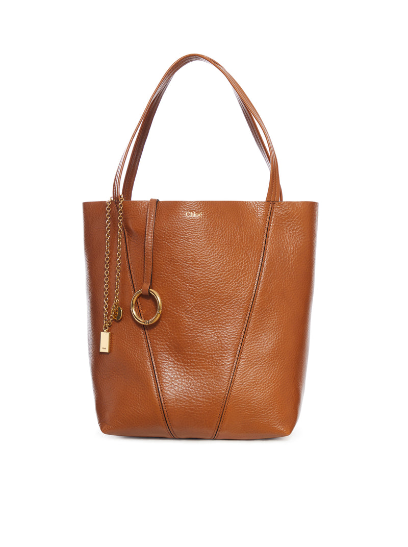 CHLOÉ SPIN SMALL TOTE BAG IN GRAINY LEATHER