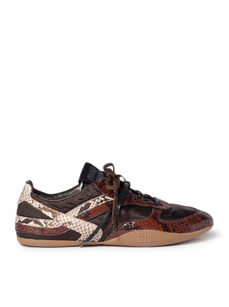 GYMNASIUM SNEAKERS IN TECHNICAL FABRIC AND PYTHON PRINT AYERS