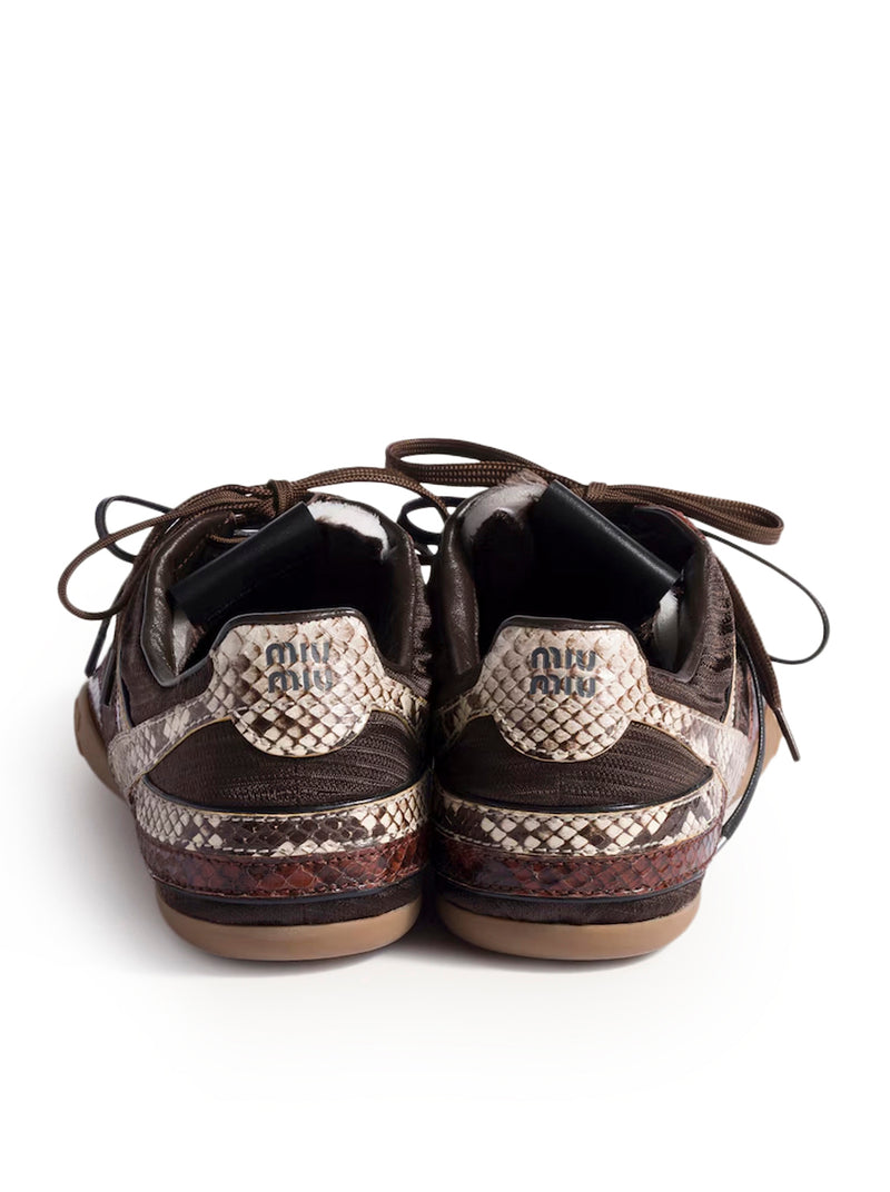 GYMNASIUM SNEAKERS IN TECHNICAL FABRIC AND PYTHON PRINT AYERS