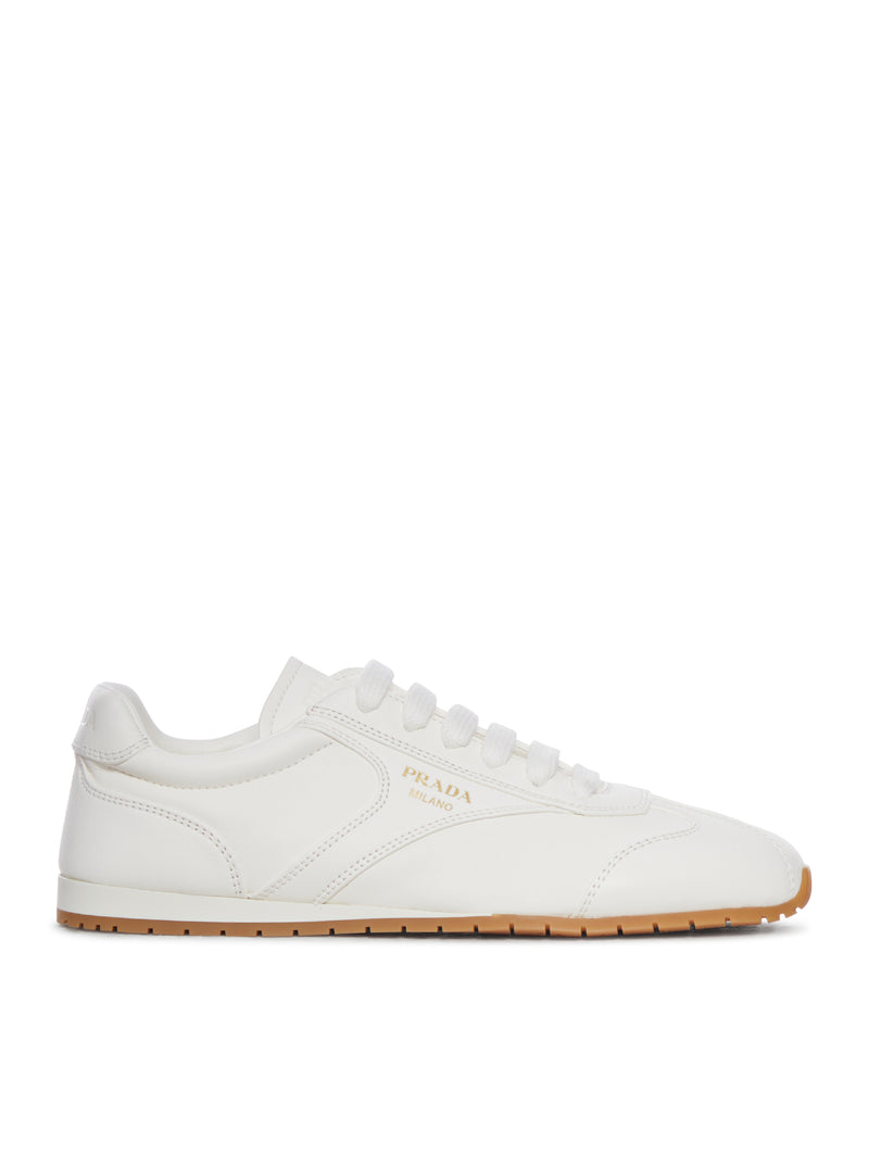 WHITE NAPPA LEATHER SNEAKERS