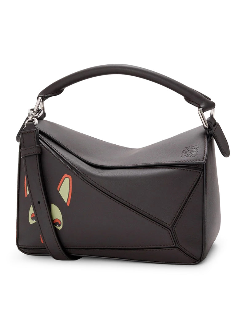 FUTURIST CAT SMALL PUZZLE BAG IN CALFSKIN