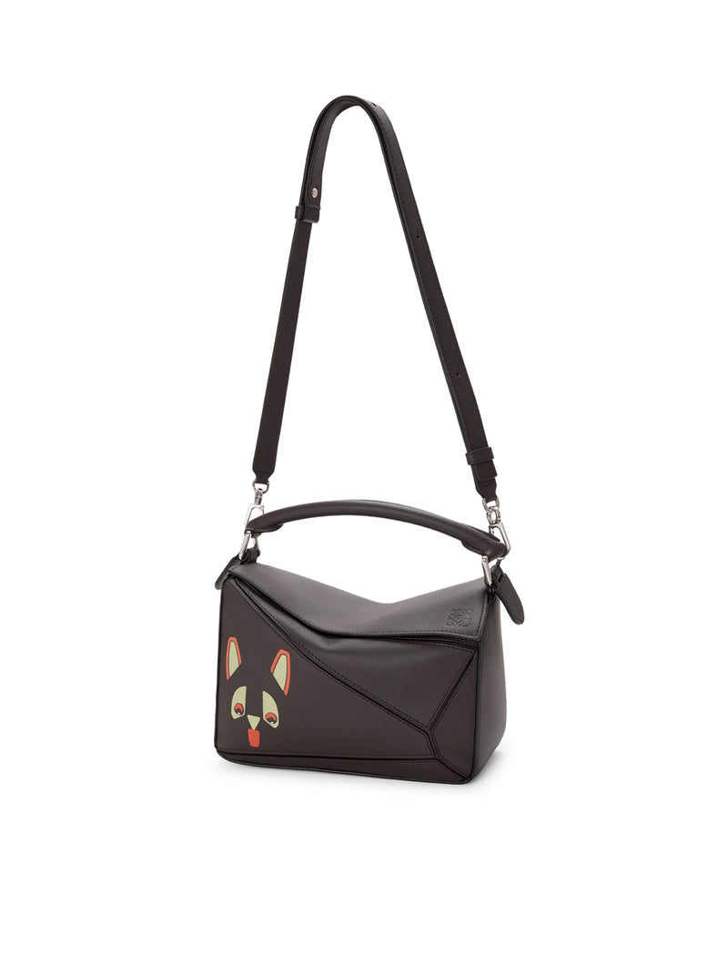 FUTURIST CAT SMALL PUZZLE BAG IN CALFSKIN