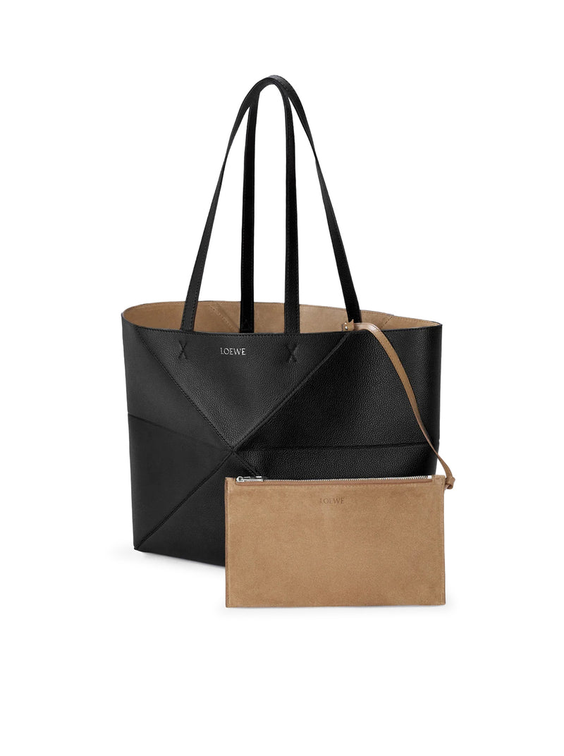 MEDIUM PUZZLE FOLD HORIZONTAL TOTE BAG IN GRAINED CALFSKIN