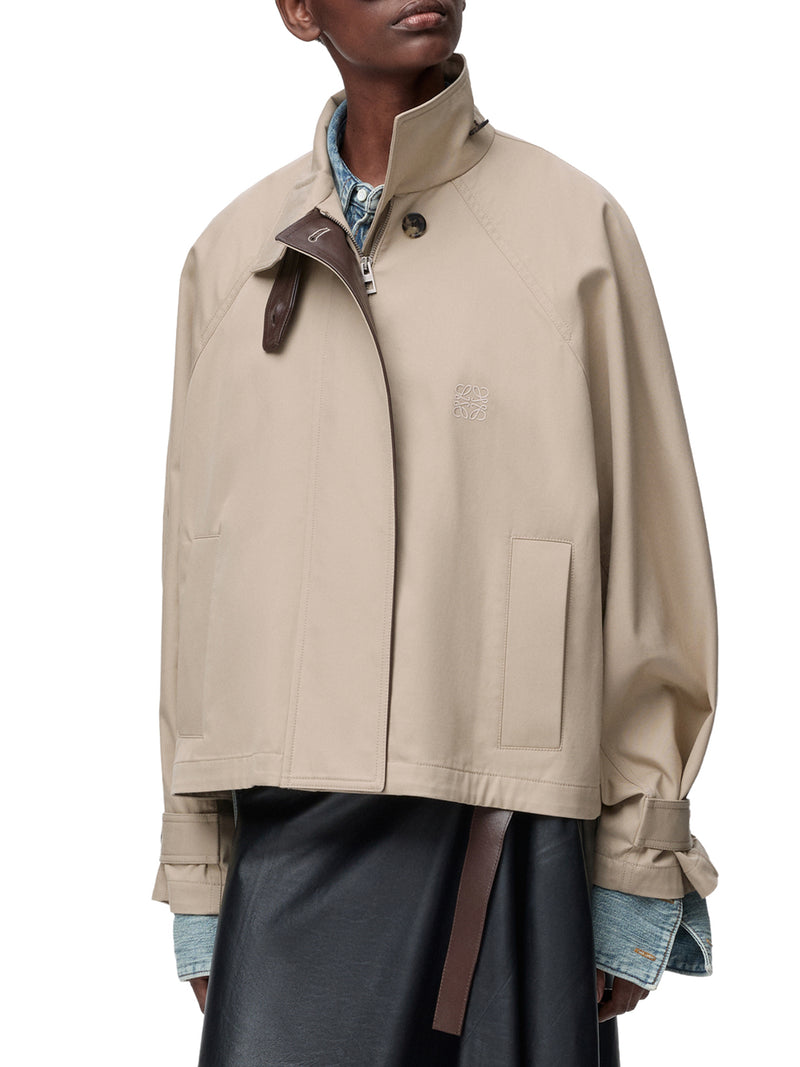 SHORT PARKA IN COTTON AND SILK