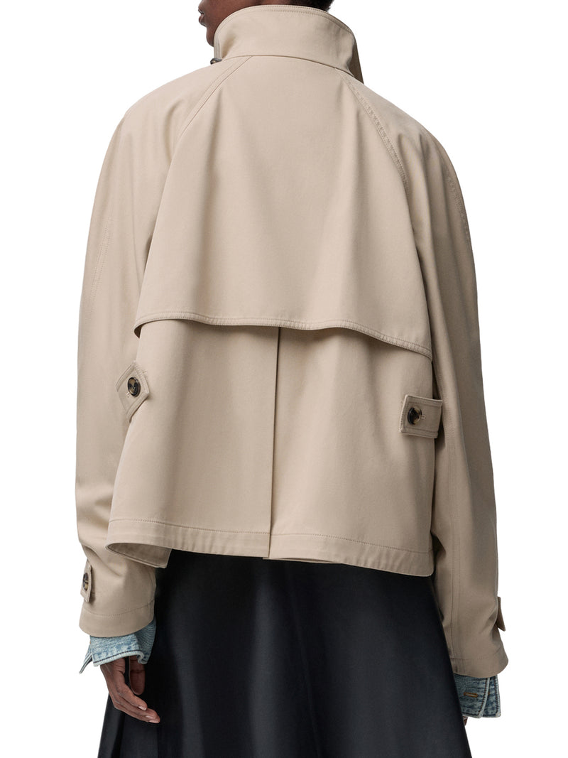 SHORT PARKA IN COTTON AND SILK