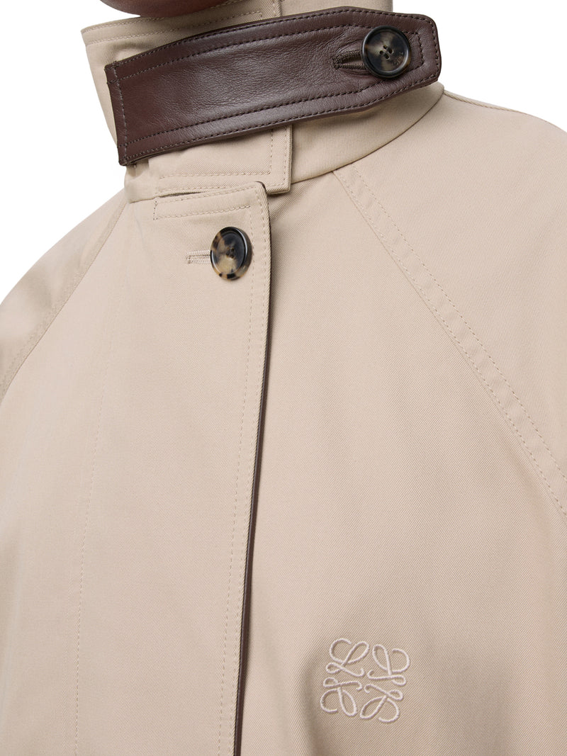 SHORT PARKA IN COTTON AND SILK