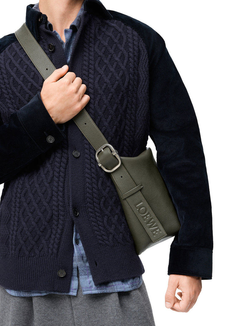 HOBO LOOP BAG IN GRAINED CALFSKIN LEATHER