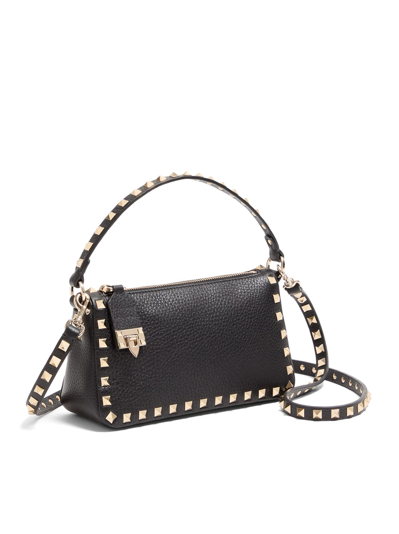 ROCKSTUD SMALL GARNET CALFSKIN CROSSBODY BAG