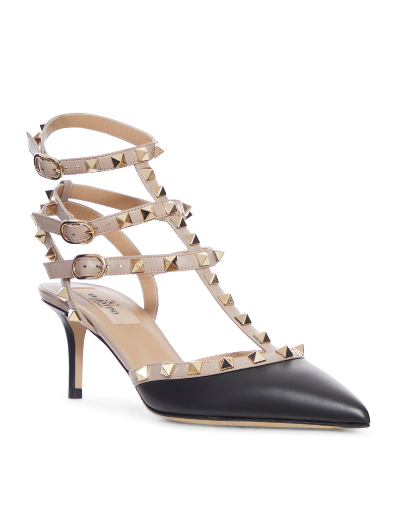 ROCKSTUD LEATHER PUMPS