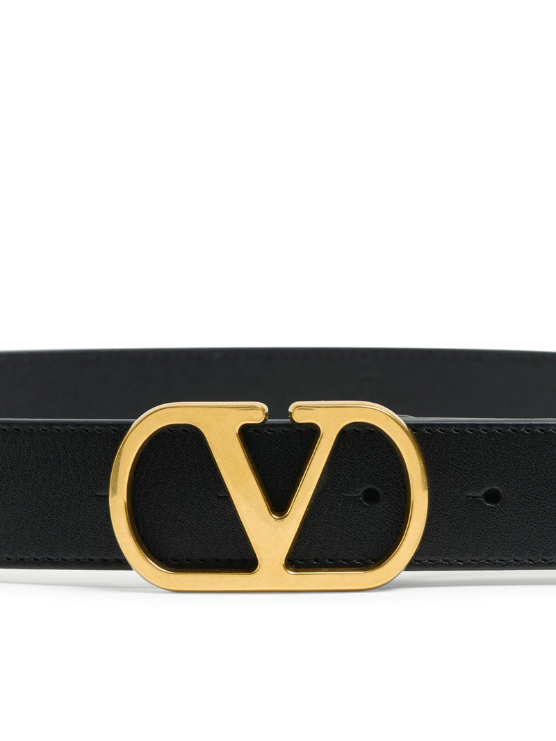 VLOGO SIGNATURE BELT IN GLOSSY CALFSKIN 30MM