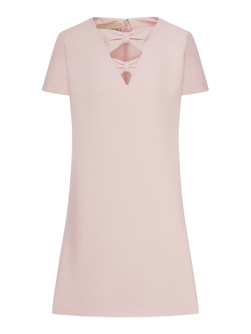 CREPE MINI DRESS WITH BOW DETAIL