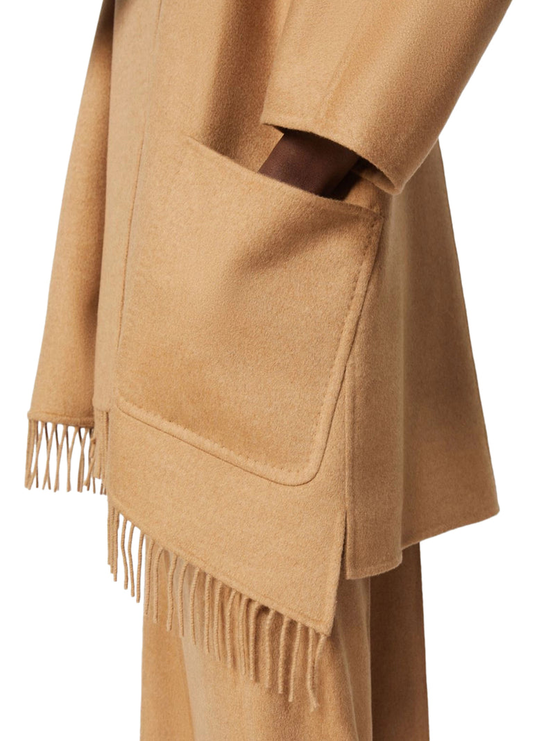 CAMEL CARDIGAN COAT