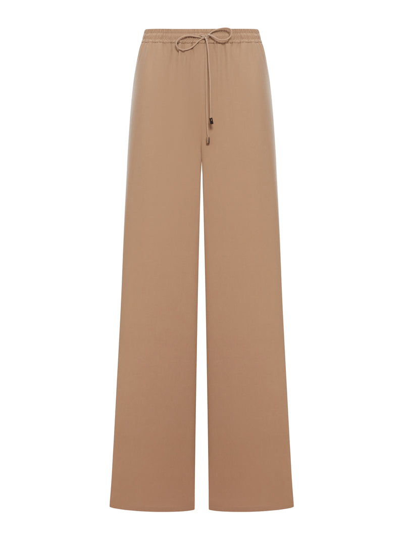 WIDE TROUSERS IN WASHED SILK