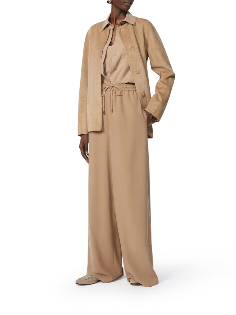 WIDE TROUSERS IN WASHED SILK