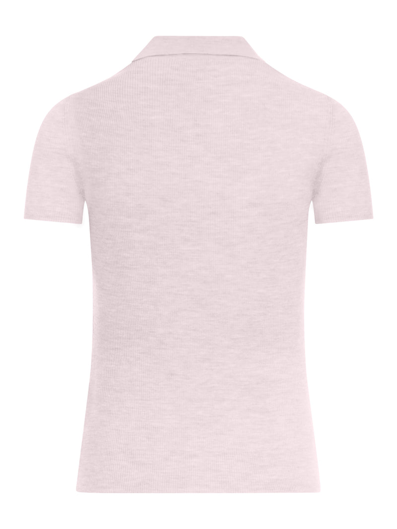 RIBBED WOOL POLO