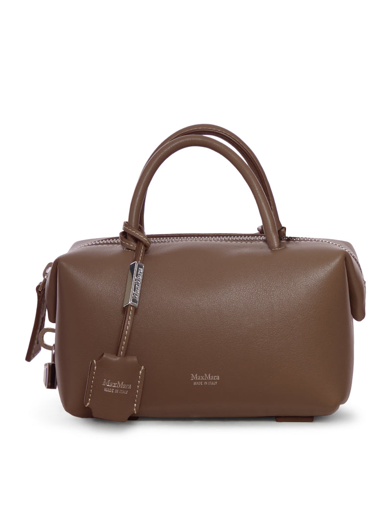 SMALL NATURAL LEATHER TOP HANDLE