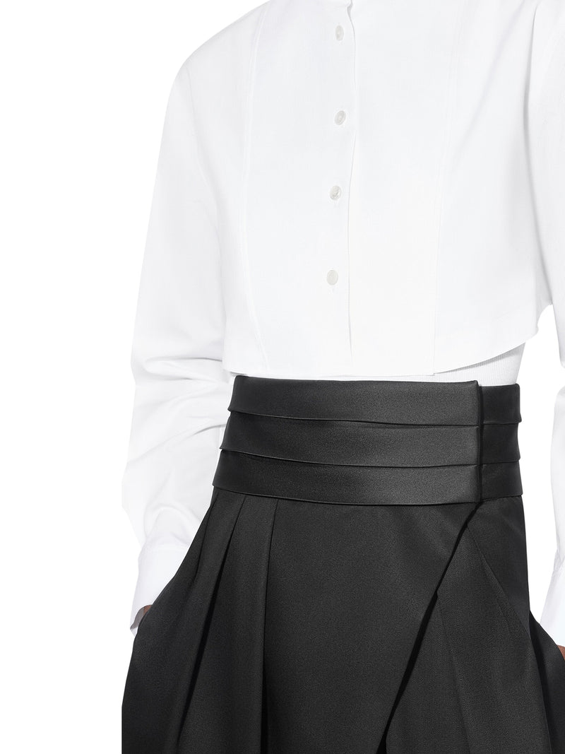 ROUNDED WOOL TUXEDO TROUSERS