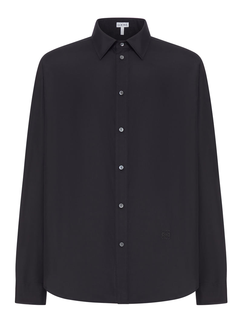 CLASSIC COTTON SHIRT WITH EMBROIDERED ANAGRAM LOGO