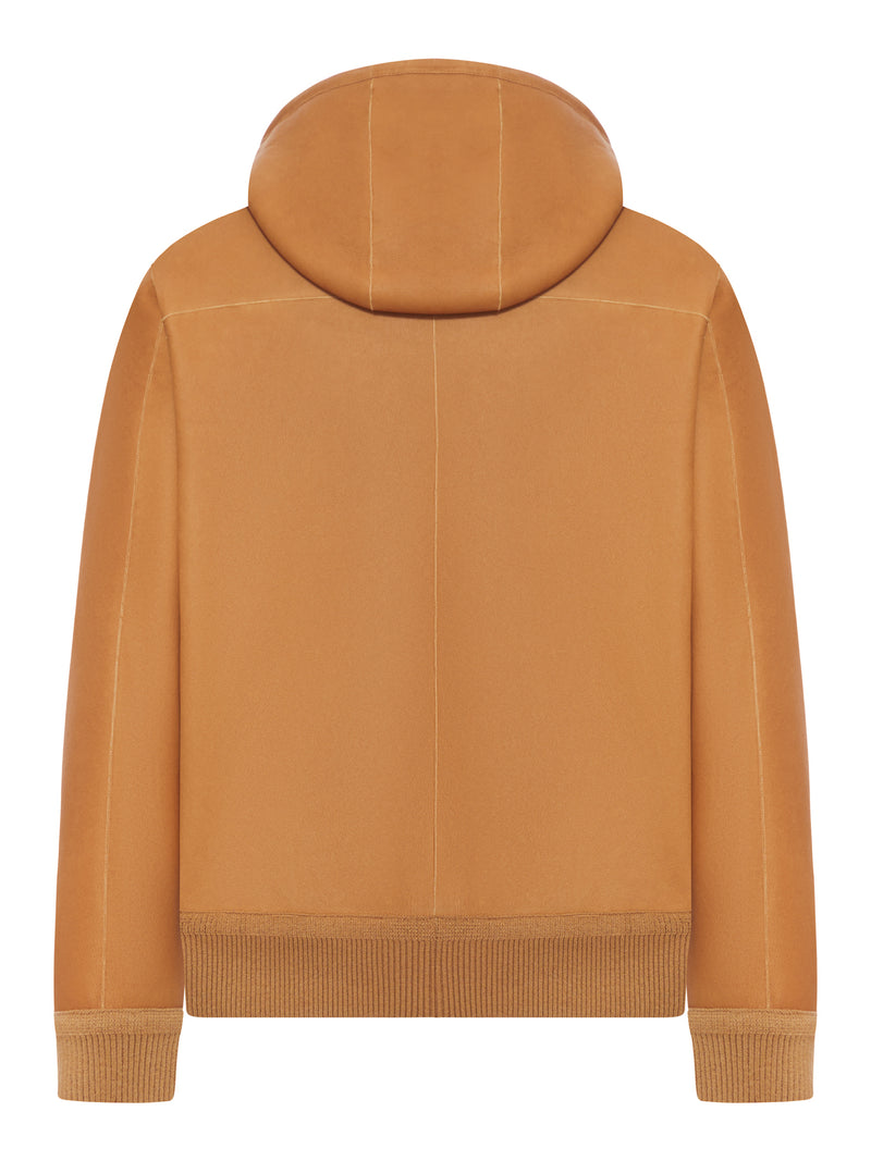 SHEARLING JACKET WITH HOOD