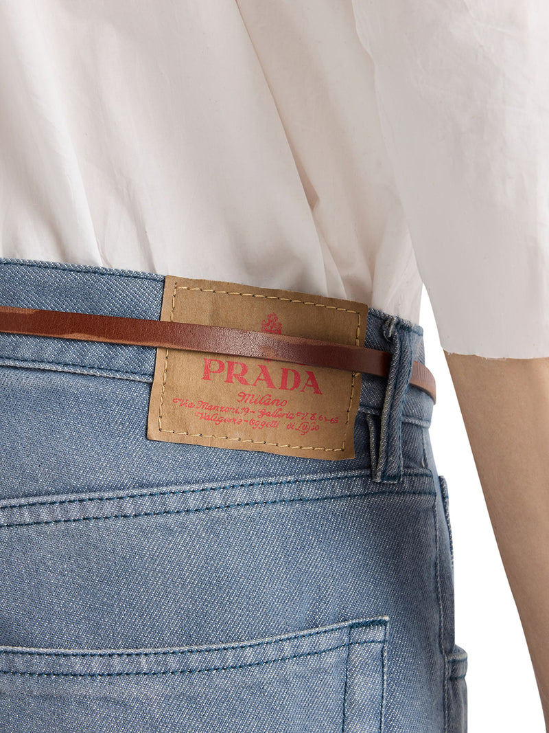 FIVE POCKET JEANS IN WASHED DENIM