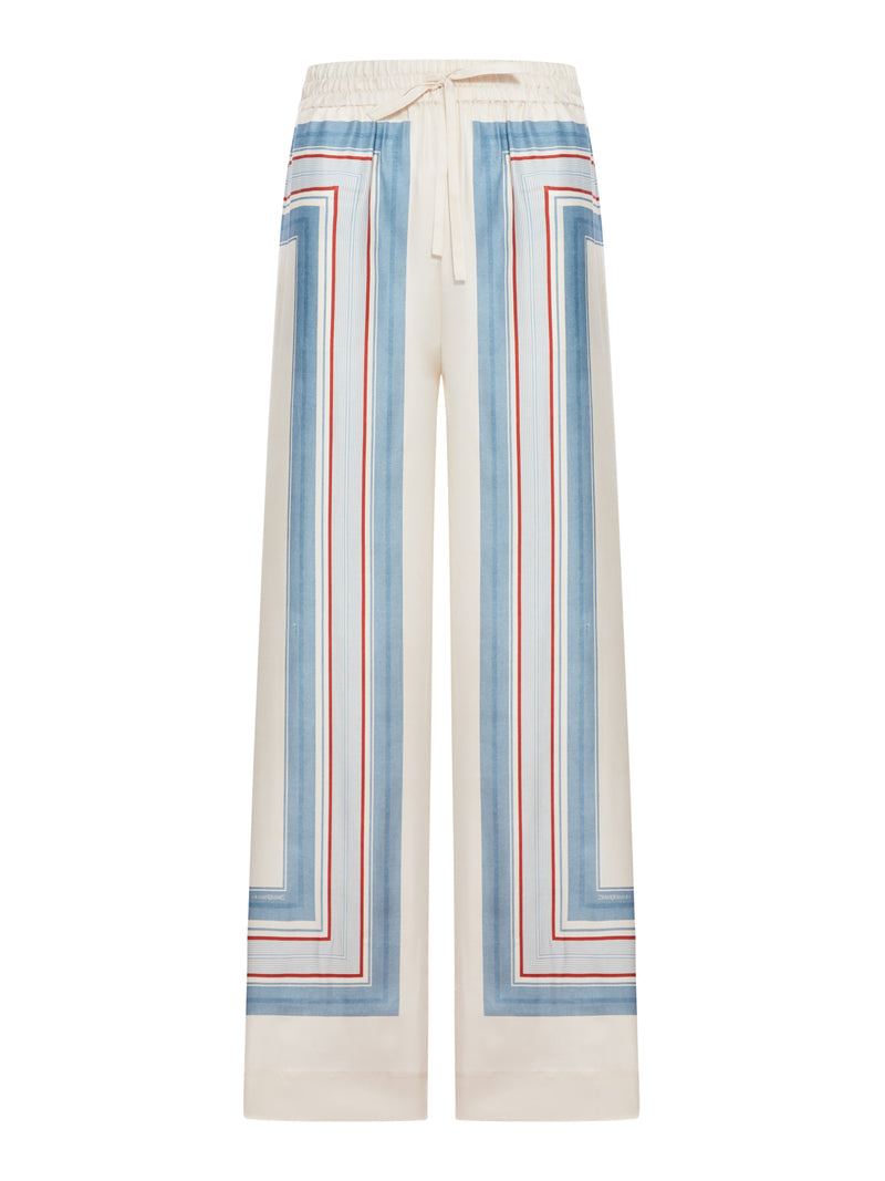 WIDE-WAISTED SILK TROUSERS
