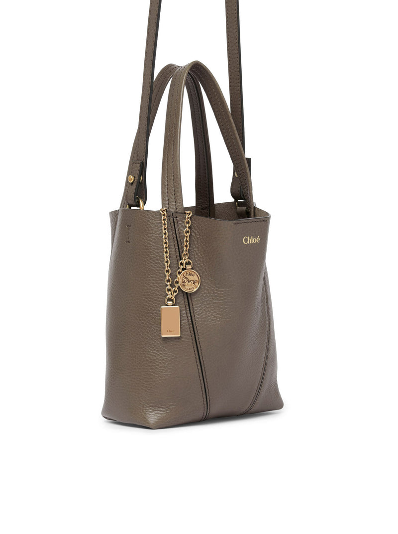 CHLOÉ SPIN SMALL TOTE BAG IN GRAINY LEATHER