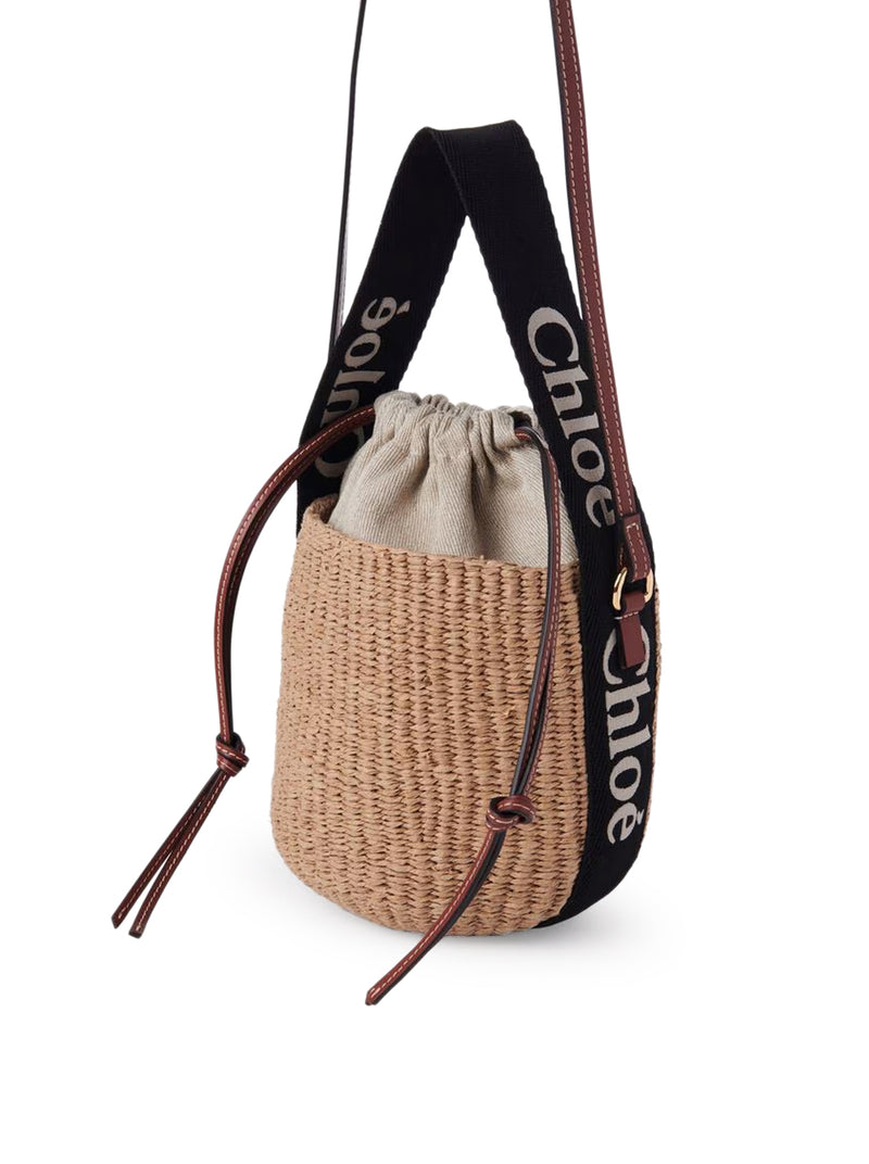 WOODY SMALL BASKET BAG IN NATURAL FIBERS
