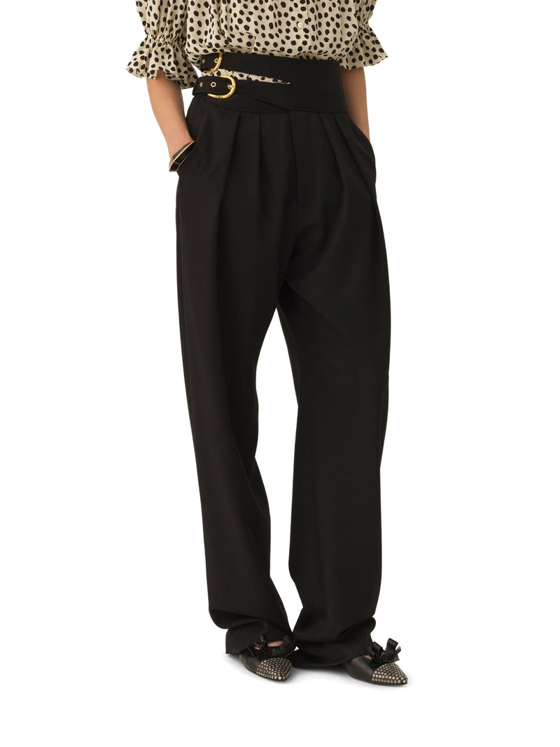 HIGH-WAISTED TAILORED WOOL TROUSERS