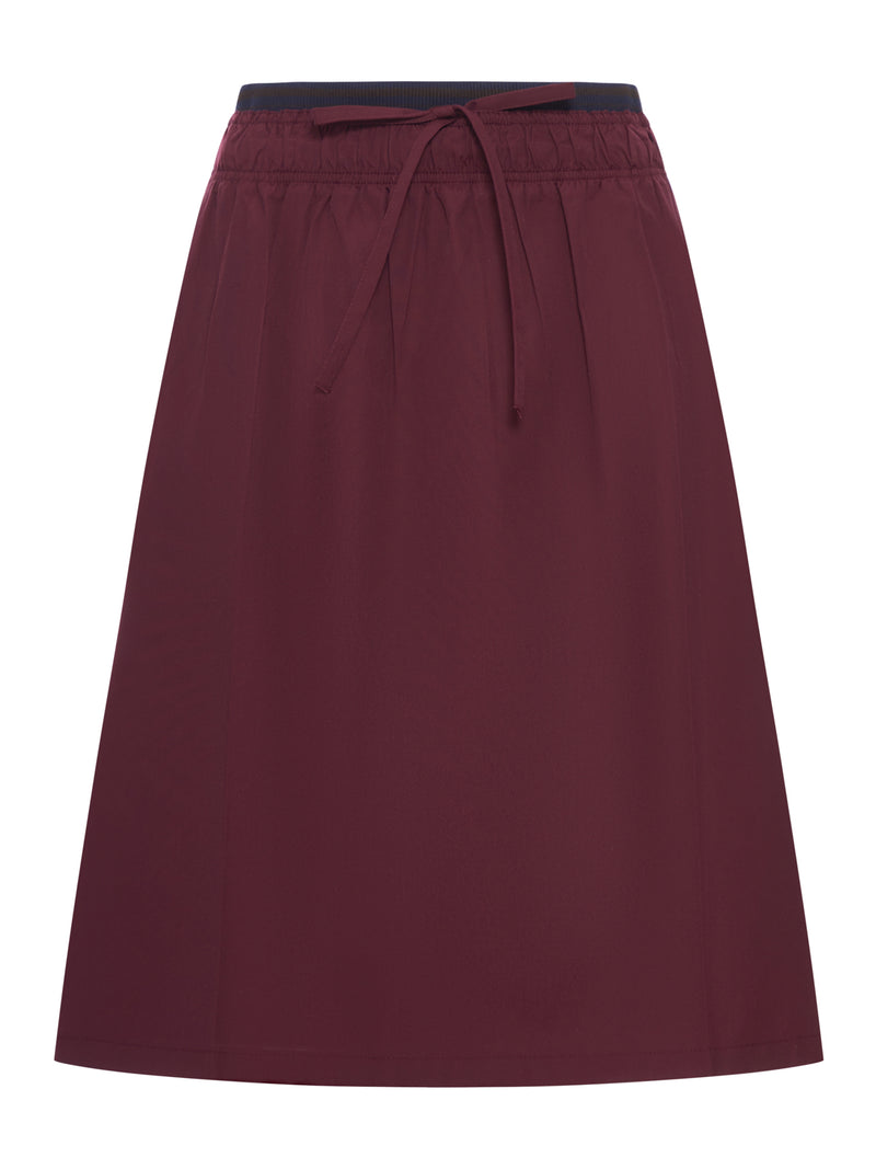 COTTON POPLIN MIDI SKIRT