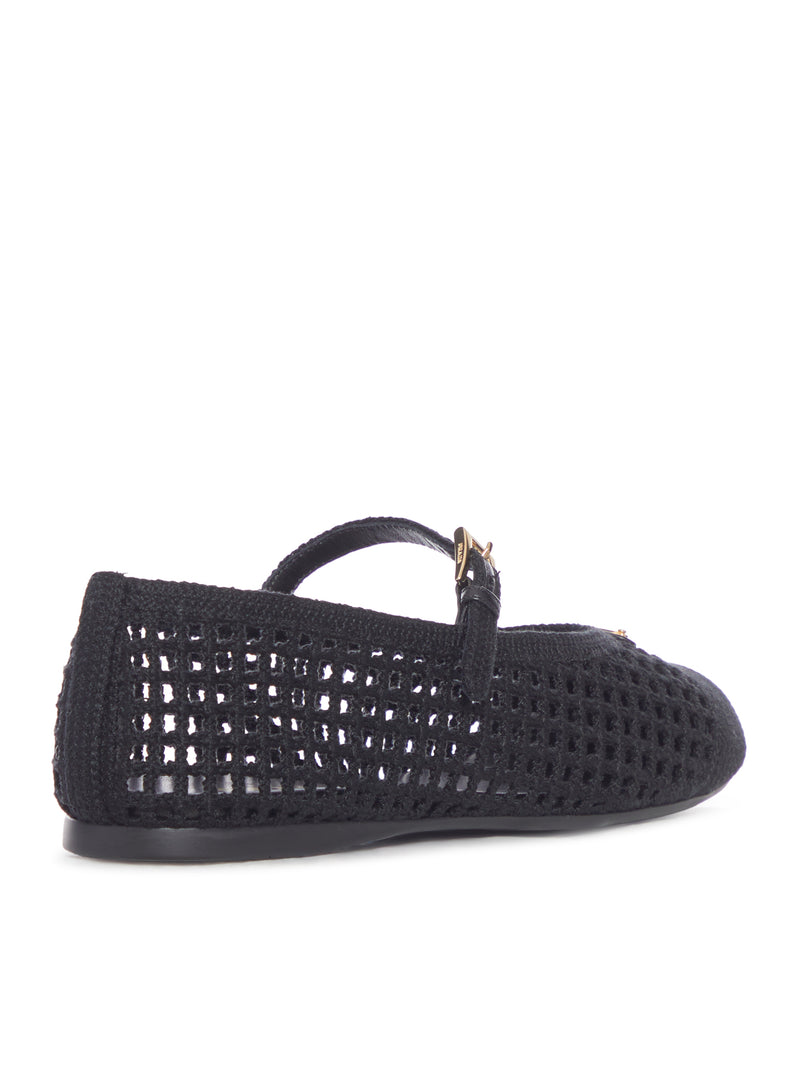 CROCHET BALLERINA WITH LOGO PLAQUE